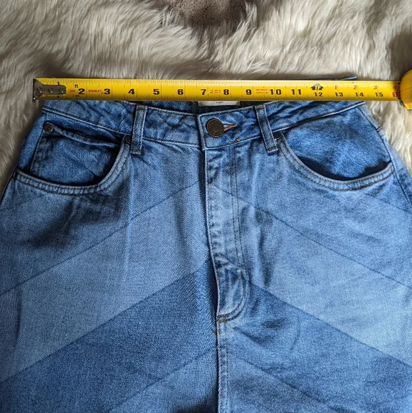 EUC Sandro Paris Diego Cropped Color Block High Rise Straight Jeans